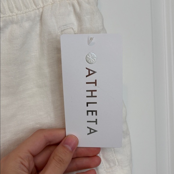 Athleta Retreat Linen Jogger - White - size 8 Medium NWT - Picture 6 of 11